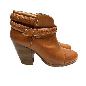 COPY - Rag & Bone Tan Belted Ankle Boots Heel Booties Size EU 39 US 9 fit 8.5
